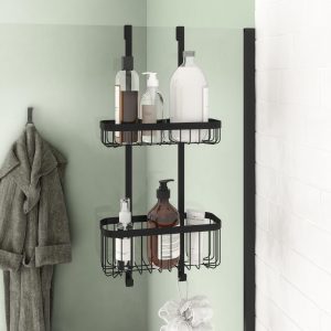 Etagère de bain / douche à suspendre, noir, Neo