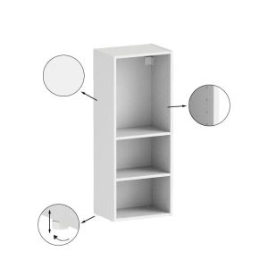 Caisson + 2 tablettes SPACEO Evo'M Blanc H.102,4 X L.40 P.28 cm