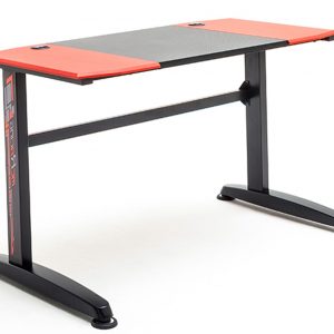 Bureau d'ordinateur / Table de jeu coloris noir et rouge