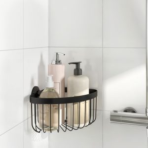 Panier de bain / douche noir a visser