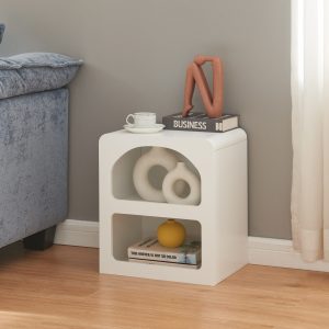 Table d'appoint Vågå 45 x 40 x 30 cm blanc [en.casa]