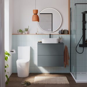 Pack WC à poser sortie double, sans bride (sans rebord) Neo, SENSEA