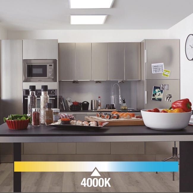 Panneau LED Anvik, 59.5 x 59.5 cm, blanc neutre, INSPIRE – Image 3