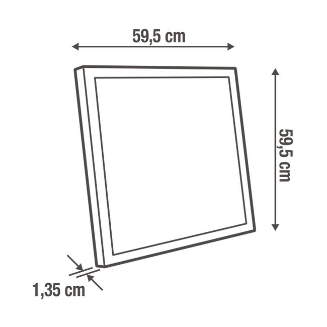 Panneau LED Anvik, 59.5 x 59.5 cm, blanc neutre, INSPIRE – Image 5