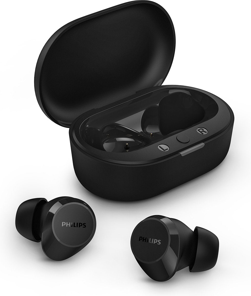 Philips TAT1209BK Écouteurs intra- Ear Bluetooth sans fil - Petits écouteurs, Excellente qualité, Son naturel avec basses dynamiques, Appels clairs et Petit étui de chargement – Image 4