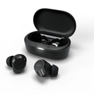 Philips TAT1209BK Écouteurs intra- Ear Bluetooth sans fil - Petits écouteurs, Excellente qualité, Son naturel avec basses dynamiques, Appels clairs et Petit étui de chargement